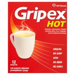 Gripex Hot, proszek do sporządzania roztworu doustnego, 12 saszetek