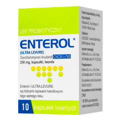 Enterol, 250 mg, kaps.twarde,(i.rów),Delf,Grecja, 10 szt