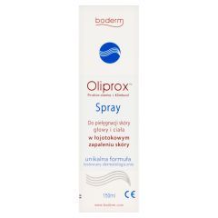 Oliprox, spray do pielęgnacji głowy i ciała w łojotokowym zapalenia skóry, 150 ml