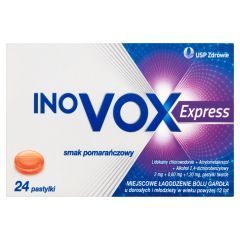 Inovox Express, pastylki twarde, smak pomarańczowy, 24 szt.