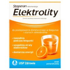 Stoperan, Elektrolity, proszek, smak pomarańczowy, 7 saszetek