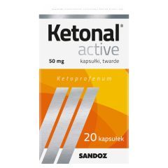 Ketonal Active, 50 mg, kapsułki twarde, 20 szt.