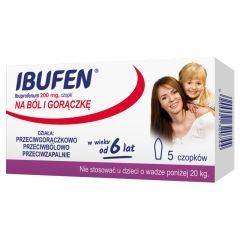 Ibufen, 200 mg, czopki, 5 sztuk