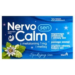 NervoCalm Sen z melatoniną i melisą, tabletki powlekane, 20 szt.