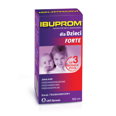 Ibuprom dla Dzieci Forte, 200 mg/5 ml, zaw.doustna, 100 ml
