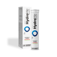 HydroMe Elektrolity o smaku poziomkowo-gruszkowym, 24 tabletki musujące