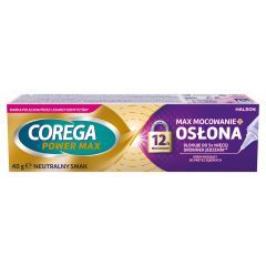 Corega Max MOCOWANIE + OSŁONA, krem mocujący do protez zębowych, 40 g