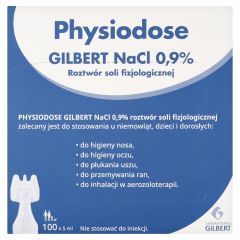 Gilbert NaCl 0.9%, roztwór soli fizjologicznej, 100 ampułek po 5 ml