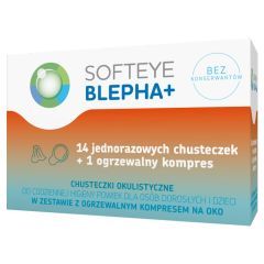 Softeye Blepha+, chust.okulistyczne, 14 szt+kompres