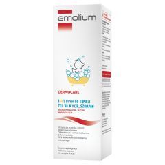 Emolium Dermocare, 3w1 płyn do kąpieli, żel do mycia, szampon, 400 ml
