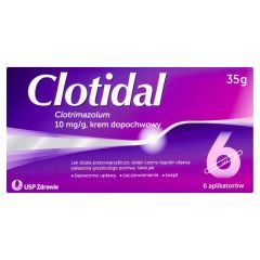 Clotidal, 10 mg/g, krem dopochwowy, 35 g + 6 aplikator&oacute;w