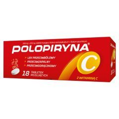 Polopiryna C, tabletki musujące, 18 szt.