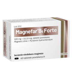 Magnefar B6 Forte, tabletki powlekane, 60 szt.