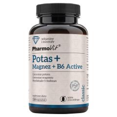 Pharmovit Classic, potas + magnez + B6 active 136,39 g, kapsułki, 120 szt.