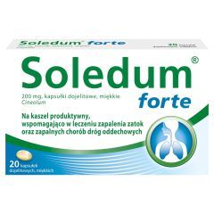 Soledum forte, 200 mg, kapsułki dojelitowe miękkie, 20 szt.