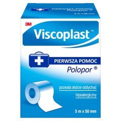 Viscoplast Polopor, przylepiec włókninowy, 5 m x 50 mm, 1 rolka
