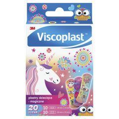 Viscoplast Plastry Magiczne, dekorowane plastry dla dzieci, 2 rozmiary, 20 szt.