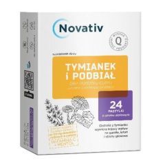 Novativ Tymianek i Podbiał, tabletki do ssania, 24 sztuki