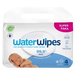 WaterWipes BIO chusteczki nawilżane dla noworodk&oacute;w i niemowląt 240 sztuk
