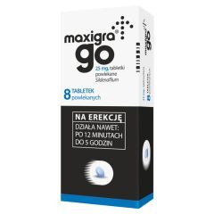 Maxigra Go,  25 mg, tabletki powlekane, 8 szt.