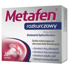 Metafen Rozkurczowy, 40 mg, tabletki, 20 szt.
