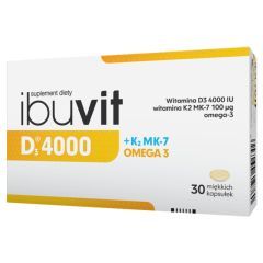 Ibuvit D3 4000+K2 MK-7 Omega 3, kapsułki miękkie, 30 szt.