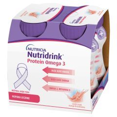 Nutridrink Protein Omega 3, płyn rześki smak mango-brzoskwinia, 4 x 125 ml
