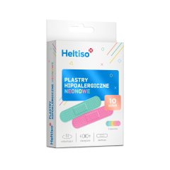 Heltiso plastry hipoalergiczne neonowe, 10 sztuk