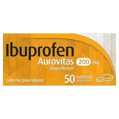 Ibuprofen Aurovitas, 200 mg, tabl.powl., 50 szt