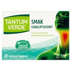 Tantum Verde sm.eukaliptusowy, 3 mg, pastyl.twarde,20szt,bl