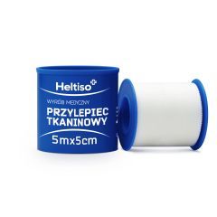 Heltiso Przylepiec tkaninowy biały 5m x 5cm 