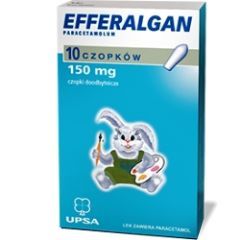 Efferalgan, 150 mg, czopki doodbytnicze, 10 szt.