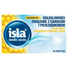 Isla medic acute miodowo-cytrusowa, pastyl.do ssania, 50szt