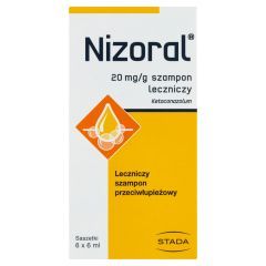 Nizoral, 20 mg/g, szampon leczniczy, saszetki, 6 ml, 6 szt.