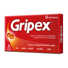 GRIPEX, 325 mg + 30 mg + 10 mg, tabletki powlekane, 24 sztuki