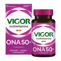 Vigor multiwitamina ONA 50+ zestaw witamin i minerałów z ashwagandhą i reishi, tabletki, 60 szt.