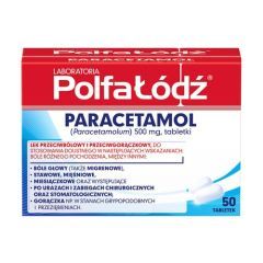 Paracetamol Polfa-Ł&oacute;dź, 500 mg, tabletki, 50 szt.