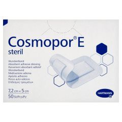 Cosmopor E, plastry opatrunkowe jałowe, 7,2 x 5 cm, 50 szt.