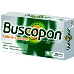 Buscopan, 10 mg, tabletki powlekane, 10 sztuk