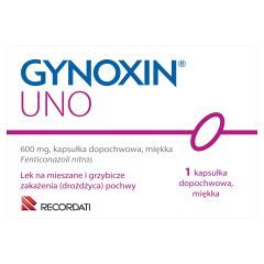 Gynoxin Uno, 600 mg, kapsułki dopochwowe, miękkie, 1 szt.