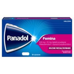 Panadol Femina, 500 mg + 10 mg, tabletki powlekane, 10 szt.