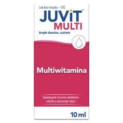 JUVIT MULTI, krople doustne, roztwór, Jedno opakowanie leku zawiera 10 ml roztworu.
