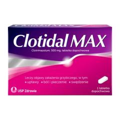 Clotidal MAX, 500 mg, tabletka dopochwowa, 1 sztuka