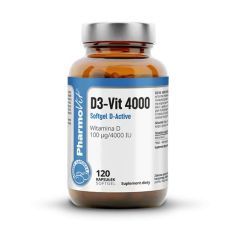 D3-Vit 4000 Softgel D-Active Pharmovit, kaps.,120 szt
