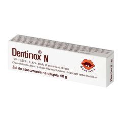 Dentinox N, 15% + 0,34% + 0,32%, żel na dziąsła, 10 g
