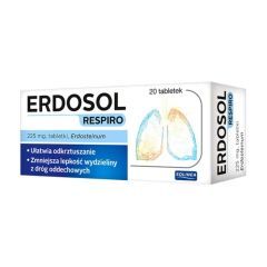 Erdosol Respiro, 225 mg, tabl., 20 szt
