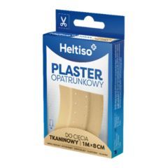 HELTISO, Plaster opatrunkowy do cięcia tkaninowy 1m x 8cm, 1 szt.