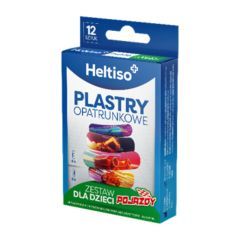 HELTISO, Plastry opatrunkowe zestaw dla dzieci, Pojazdy 12 szt.