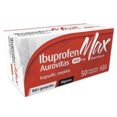 Ibuprofen MAX Aurovitas, 400 mg, kaps.miękkie, 50 szt