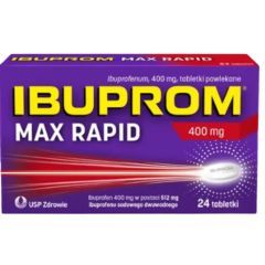 Ibuprom Max Rapid, 400 mg, tabl.powl., 24 szt